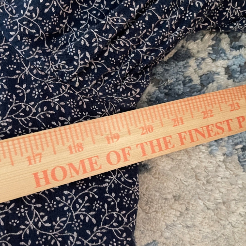 Anthropologie Meadows Amaryllis Floral Dress Navy Cotton Prairie Cottagecore 10 - Picture 10 of 14